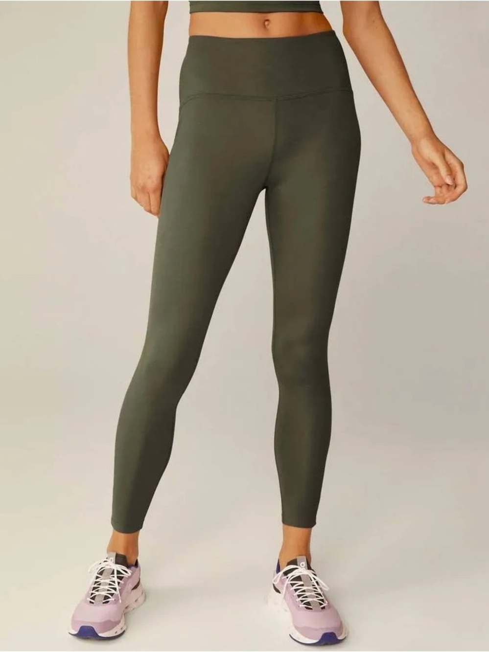 Beyond Yoga - PowerBeyond Olive Midi-Rise Sculpt Leggings